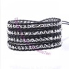 Four Row Beaded Wrap Bracelet - Silver Glimmer